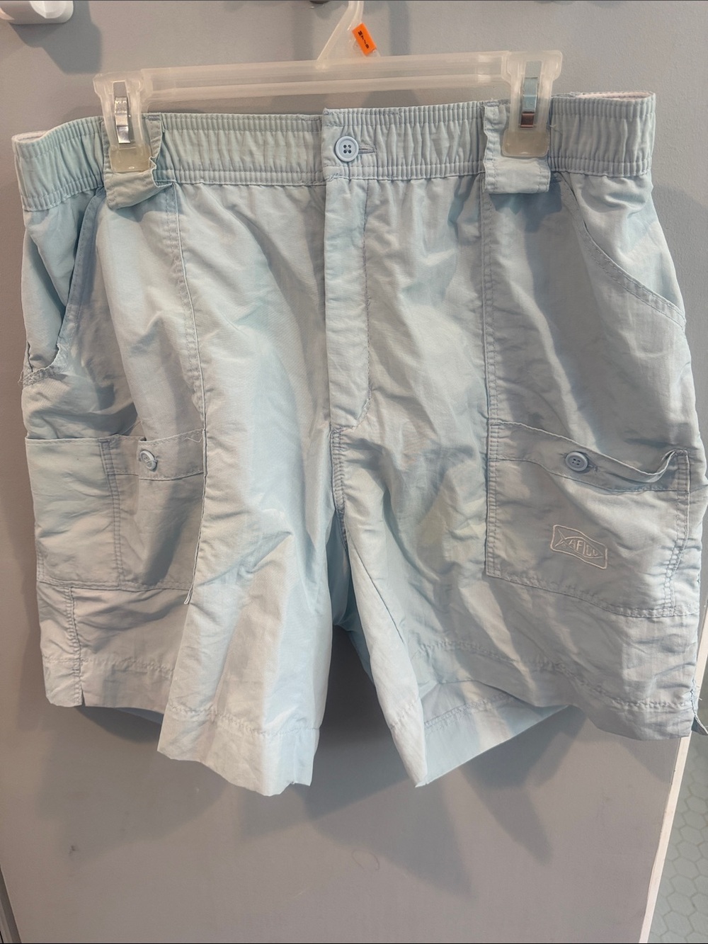 AFTCO Pale Blue Cargo Shorts with Utility Pockets